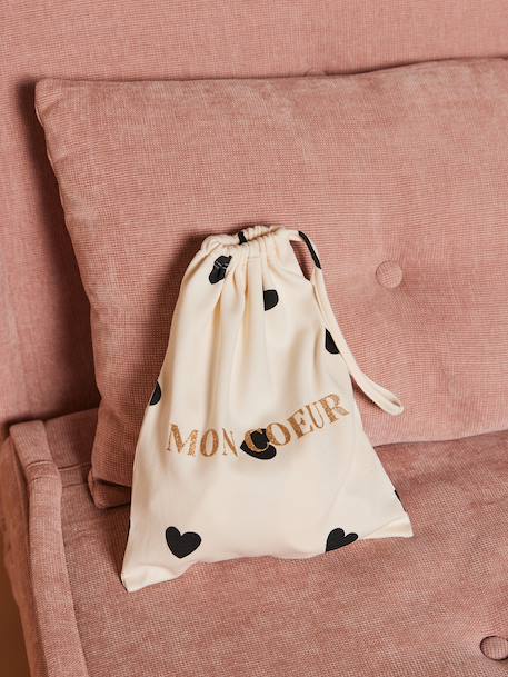 Kit Maternité 'Mon coeur' chemise de nuit grossesse + body bébé + pochon écru+marine - vertbaudet enfant 