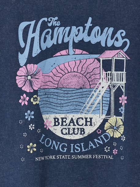 T-shirt manches courtes fille marine - vertbaudet enfant 