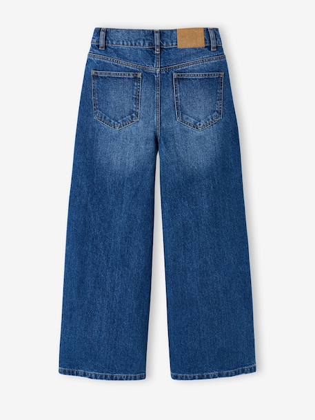 Pantalon large fille denim bleu clair+bleu moyen+denim gris - vertbaudet enfant 