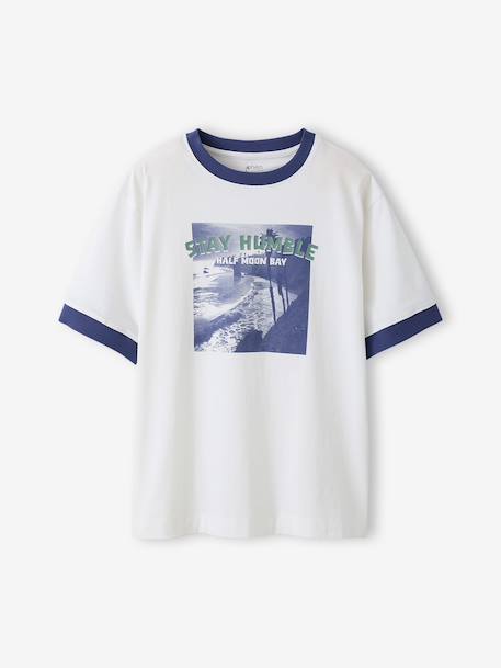 T-shirt manches courtes photoprint blanc - vertbaudet enfant 