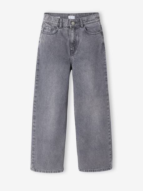 Pantalon large fille denim bleu clair+bleu moyen+denim gris - vertbaudet enfant 