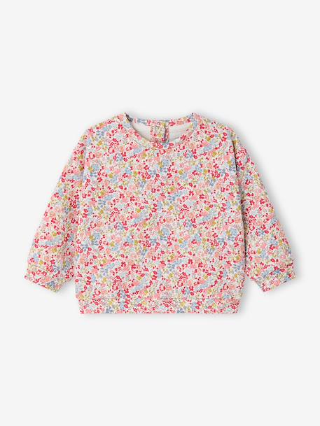 Bloemige bedrukte baby sweater meerkleurig - vertbaudet enfant 
