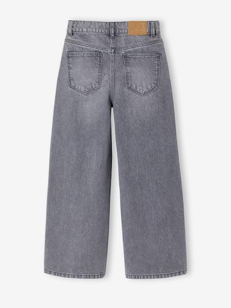 Pantalon large fille denim bleu clair+bleu moyen+denim gris - vertbaudet enfant 