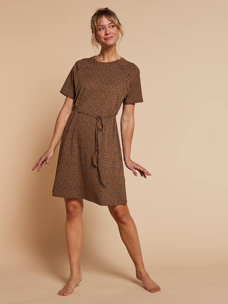 Chemise de nuit allaitement grossesse léopard taupe - vertbaudet enfant 