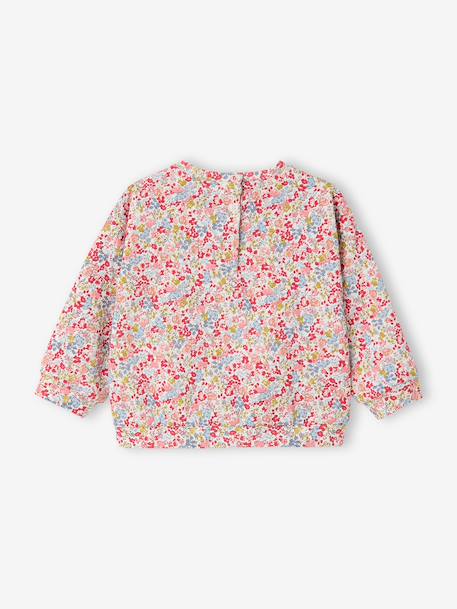 Bloemige bedrukte baby sweater meerkleurig - vertbaudet enfant 