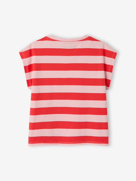 T-shirt marinière fille manches courtes - capsule famille bois de rose - vertbaudet enfant 