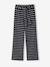 Pantalon large en maille fantaisie fille noir+rayé noir - vertbaudet enfant 