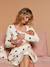 Kit Maternité 'Mon coeur' chemise de nuit grossesse + body bébé + pochon écru+marine - vertbaudet enfant 