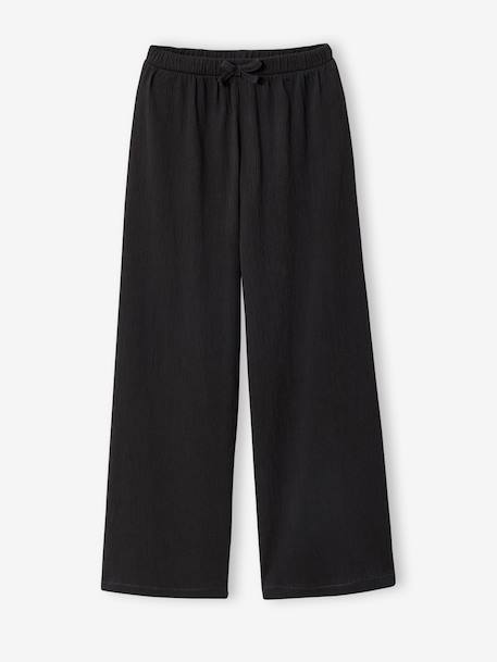 Pantalon large fille maille anthracite - vertbaudet enfant 