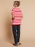 T-shirt marinière 'du soleil' bois de rose - vertbaudet enfant 