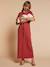 Robe longue grossesse et allaitement kaki+terracotta - vertbaudet enfant 
