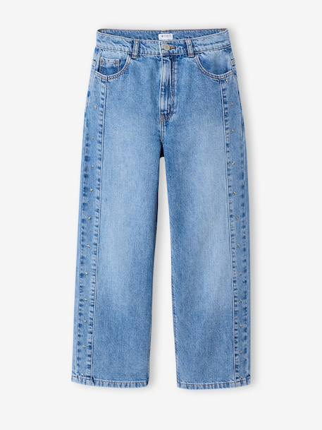 Jean large rivets étoiles bleu clair - vertbaudet enfant 