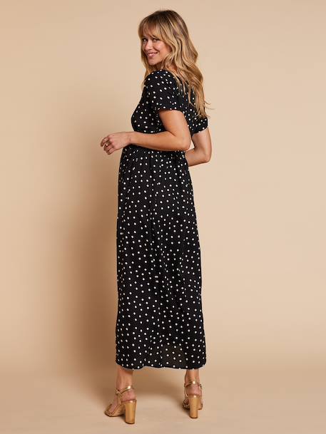 Robe grossesse allaitement cache coeur noir - vertbaudet enfant 