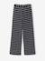 Pantalon large en maille fantaisie fille noir+rayé noir - vertbaudet enfant 