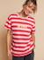 T-shirt marinière 'du soleil' bois de rose - vertbaudet enfant 