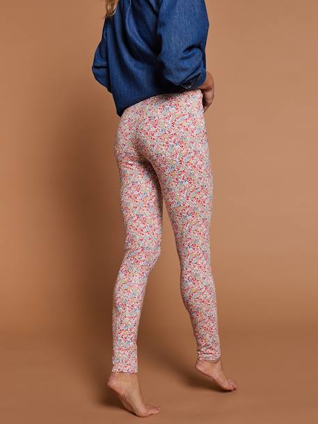 Legging voor dames met bloemenprint van biologisch katoen meerkleurig - vertbaudet enfant 