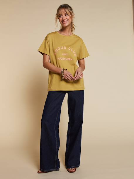 T-shirt manches courtes coton bio olive - vertbaudet enfant 