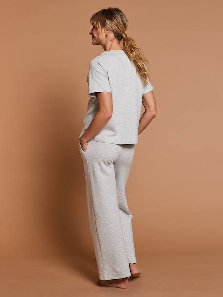 Set met broek voor zwangerschap en borstvoeding gemêleerd grijs - vertbaudet enfant 