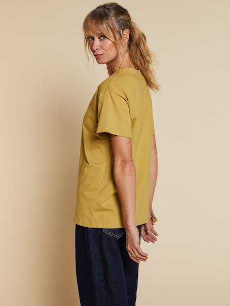 T-shirt manches courtes coton bio olive - vertbaudet enfant 
