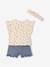 Ensemble bébé fille T-shirt short bandeau bleu ardoise - vertbaudet enfant 
