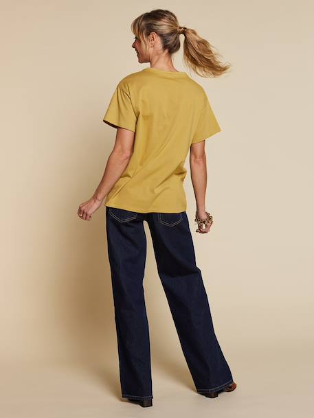 T-shirt manches courtes coton bio olive - vertbaudet enfant 