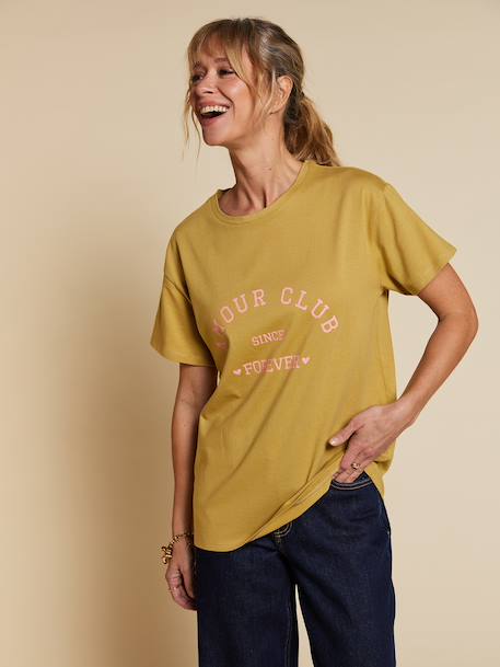 T-shirt korte mouwen biologisch katoen olijf - vertbaudet enfant 