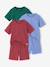 Lot pyjama short uni bleu chambray - vertbaudet enfant 