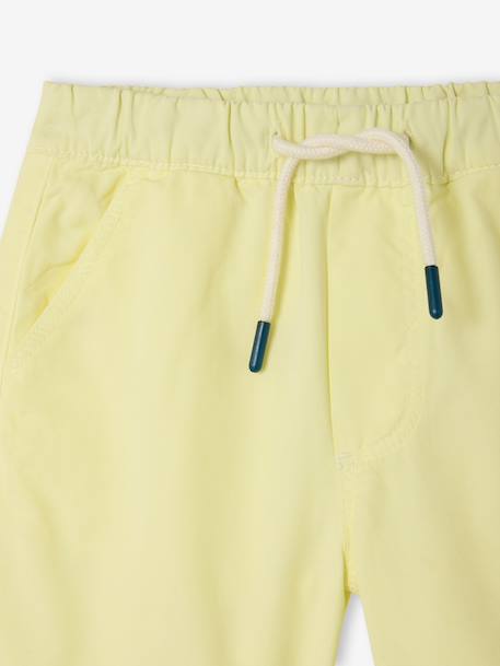Elastische bermuda voor jongens dennen+jeansblauw+pastelgeel - vertbaudet enfant 