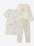 Set van 2 korte pyjama's met korte mouwen voor meisjes ecru - vertbaudet enfant 