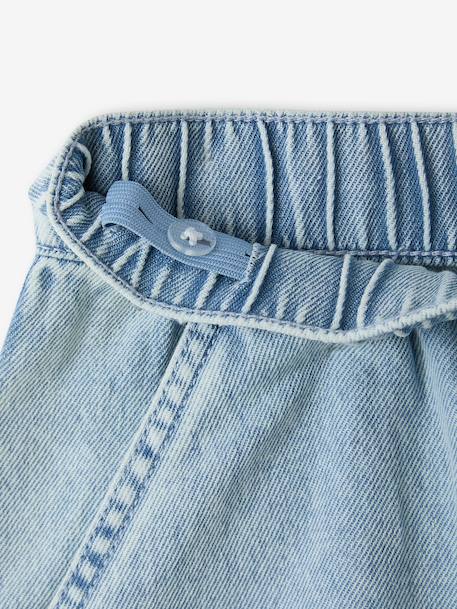 Parachute broek van denim gebleekt denim - vertbaudet enfant 