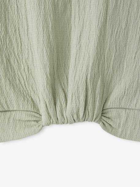 Blouse manches courtes blanc imprimé+vert amande - vertbaudet enfant 