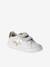 Baskets scratchées cuir enfant collection maternelle blanc+rose pâle - vertbaudet enfant 
