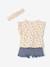 Ensemble bébé fille T-shirt short bandeau bleu ardoise - vertbaudet enfant 