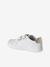 Baskets scratchées cuir enfant collection maternelle blanc+rose pâle - vertbaudet enfant 
