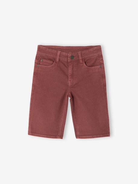 Bermuda garçon 5 poches argile+bleu grisé+terracotta+vert émeraude - vertbaudet enfant 