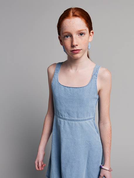 Robe ouverture dos bleu clair - vertbaudet enfant 