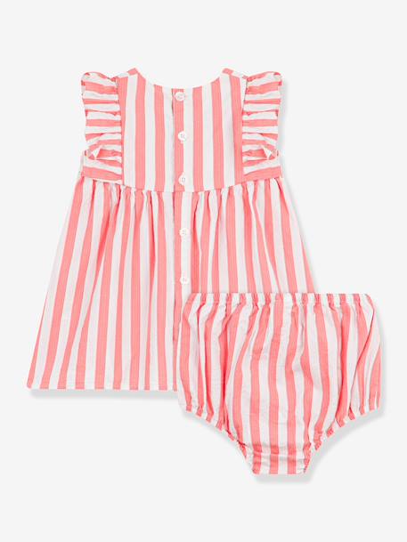 Ensemble robe sans manches et bloomer bébé abricot - vertbaudet enfant 