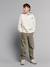 Sweat capuche garçon oversize imprimé dos écru - vertbaudet enfant 