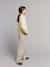 Pantalon large fille fluide rayé beige - vertbaudet enfant 
