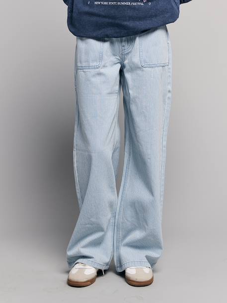 Fille-Pantalon-Pantalon large fille rayé
