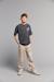 Oversized t-shirt voor jongens van katoen antraciet - vertbaudet enfant 