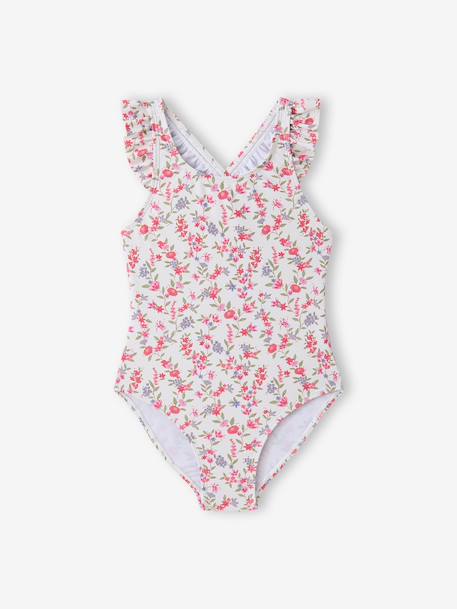 Badpak met ruches meerkleurig - vertbaudet enfant 
