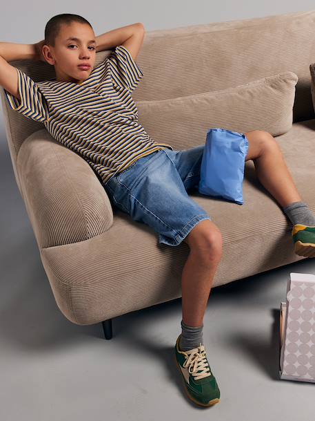 T-shirt manches courtes garçon rayé bleu - vertbaudet enfant 