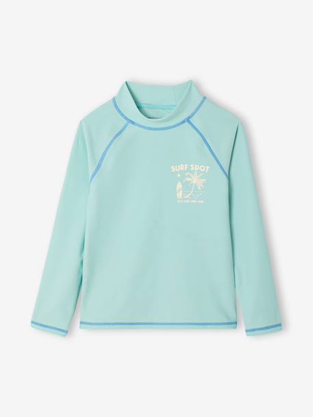 T-shirt anti UV garçon manches longue Surf turquoise - vertbaudet enfant 