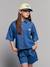 Ensemble short chemise fille denim léger bleu moyen - vertbaudet enfant 
