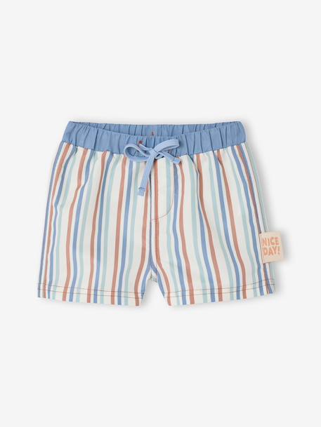 Ensemble maillot de bain bébé anti UV bleu grisé - vertbaudet enfant 