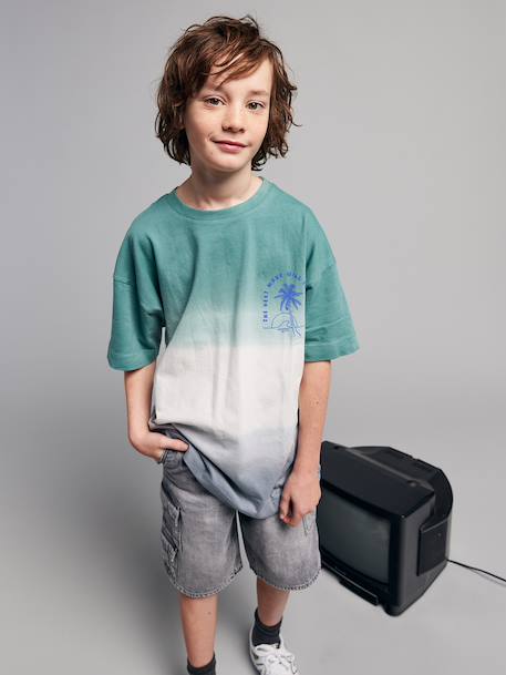 T-shirt garçon manches courtes bleu clair - vertbaudet enfant 