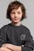 Sweater voor jongens met ronde oversized kraag antraciet - vertbaudet enfant 
