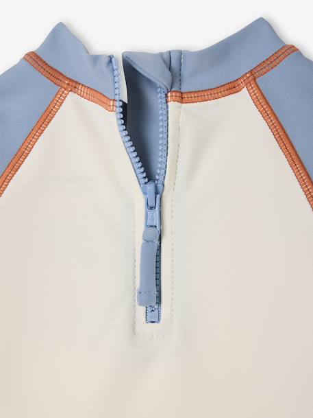 Ensemble maillot de bain bébé anti UV bleu grisé - vertbaudet enfant 