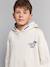 Oversized sweater met capuchon voor jongens met print op de rug ecru - vertbaudet enfant 